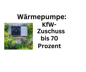 Wärmepumpe: Bis zu 70 Prozent KfW-Förderung möglich