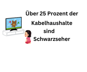 Mehr als 25 Prozent der Kabel-TV-Haushalte schauen schwarz