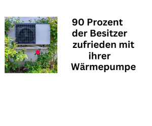 90 Prozent der Inhaber sind mit ihrer Wärmepumpe glücklich