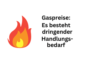 Gaspreise: Es besteht akuter Handlungsbedarf