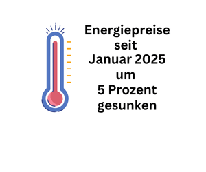 Energiepreise 2025: Energiekosten ab Januar um 5 Prozent gefallen