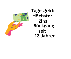 Tagesgeld: Gewaltigster Zinsrückgang seit 13 Jahren
