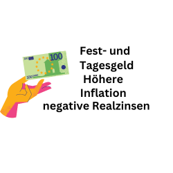 Fest- und Tagesgeld: Höhere Inflation bringt negative Realzinsen