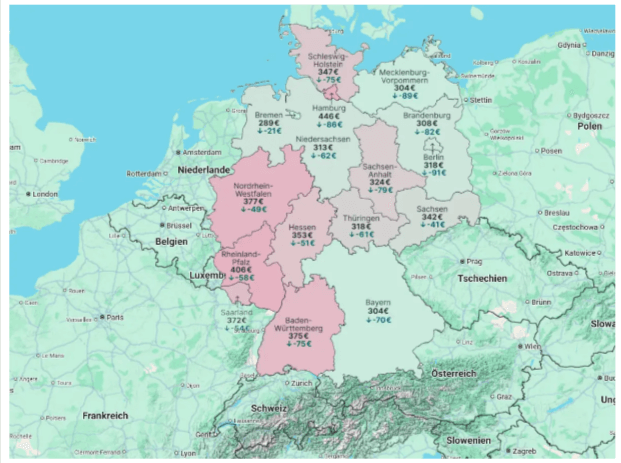Strom-Karte: So teuer wird der Strom 2026 in Deutschland