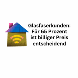 Glasfaser-Kunden: Für 65 Prozent ist ein billiger Preis wichtig